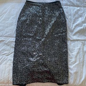 Express Sequin Pencil Skirt